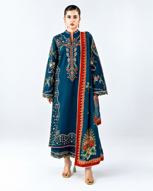HUSSAIN REHAR DHANAK EMBROIDERED 3PCS