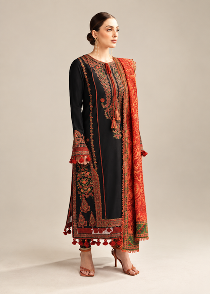 HUSSAIN REHAR PREMIUM DHANAK EMBROIDERED 3PCS