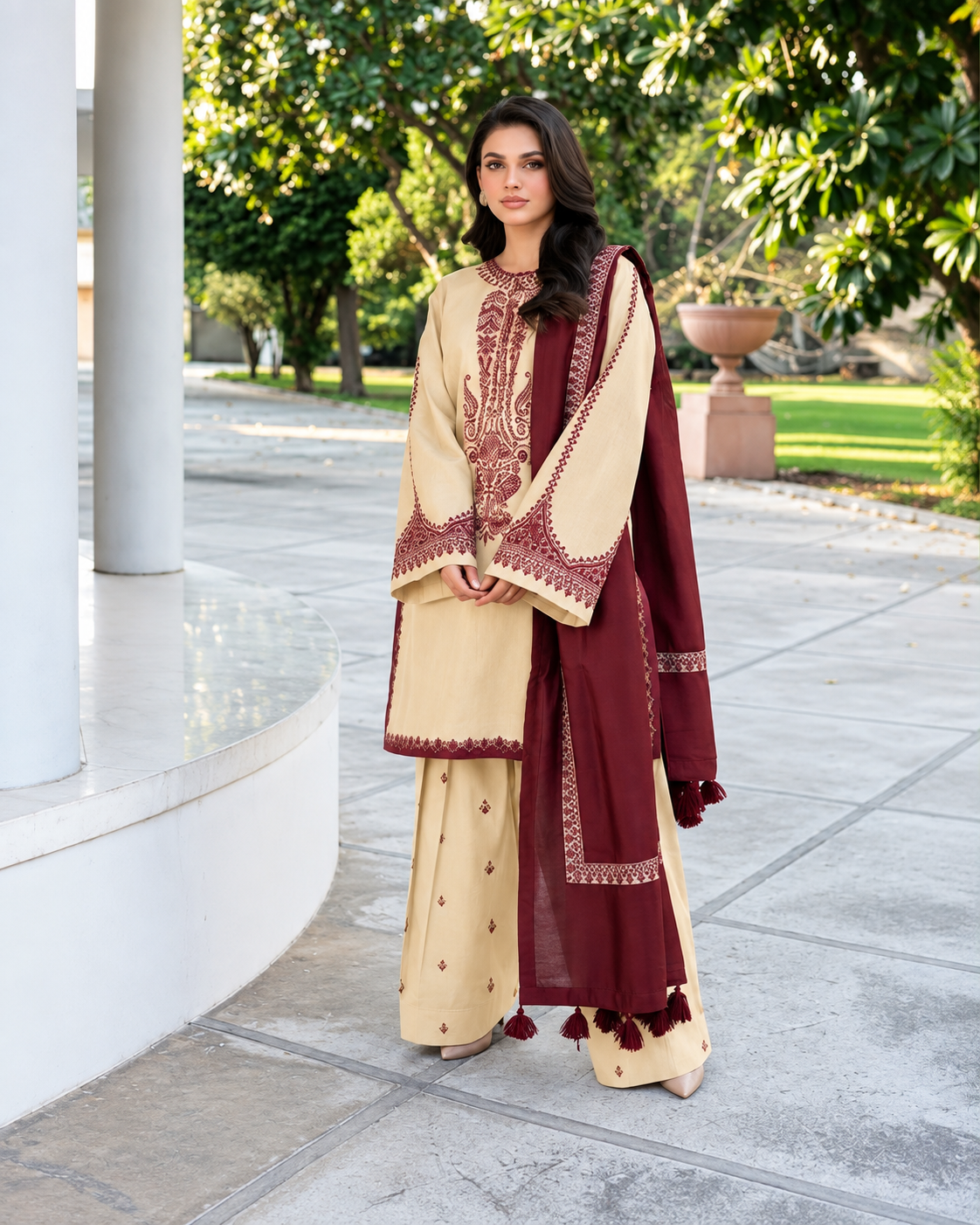 BAROQUE PREMIUM  DHANAK EMBROIDERED