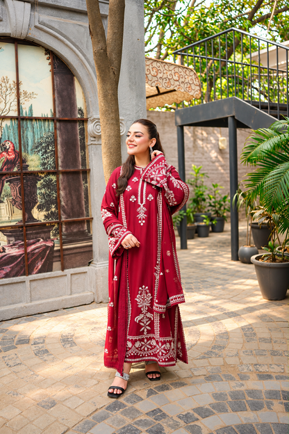 ANEELAS DHANAK  EMBROIDERED 3PCS