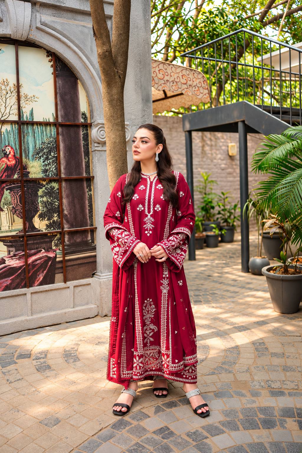 ANEELAS DHANAK  EMBROIDERED 3PCS