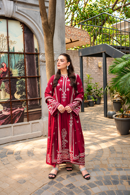 ANEELAS DHANAK  EMBROIDERED 3PCS
