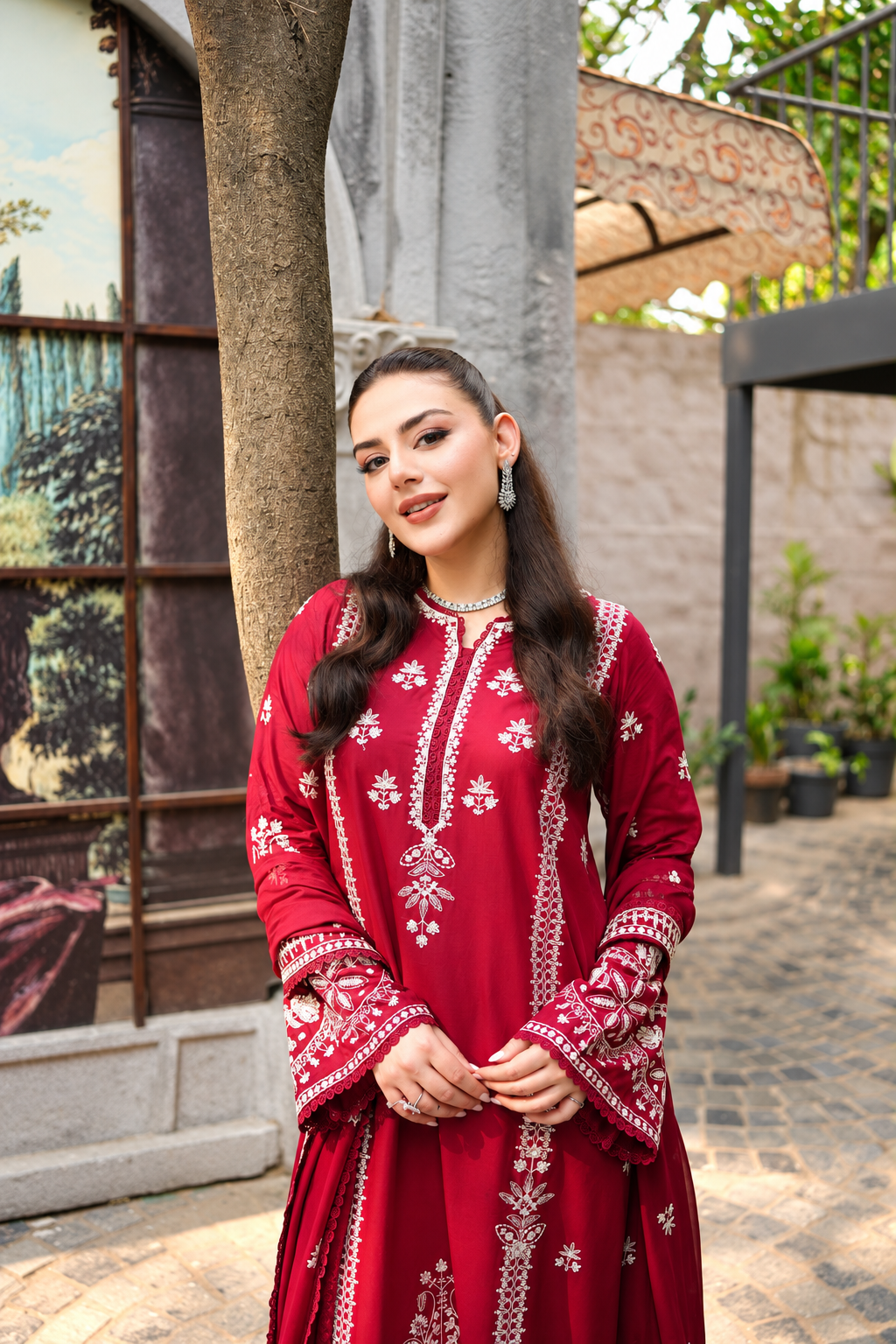 ANEELAS DHANAK  EMBROIDERED 3PCS