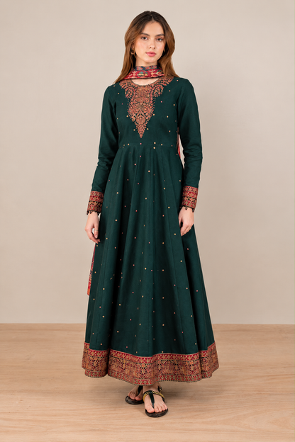 JAZMIN DHANAK  EMBROIDERED 3PCS