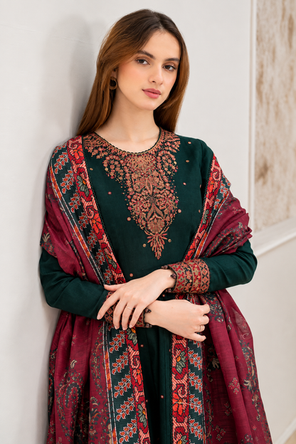 JAZMIN DHANAK  EMBROIDERED 3PCS