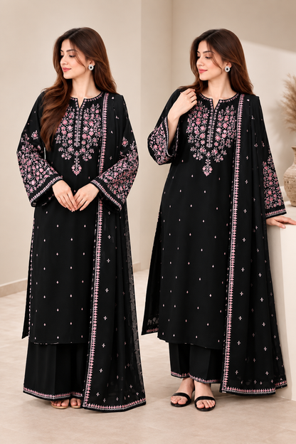 BATIK  DHANAK  EMBROIDERED 3PCS