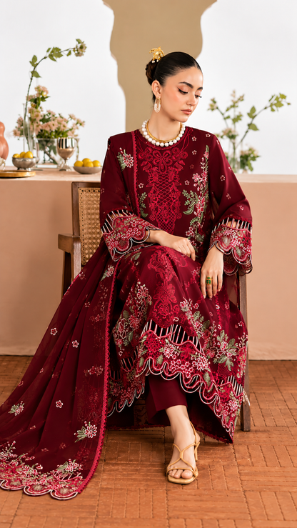 MAHNUR DHANAK EMBROIDERED 3 PCS