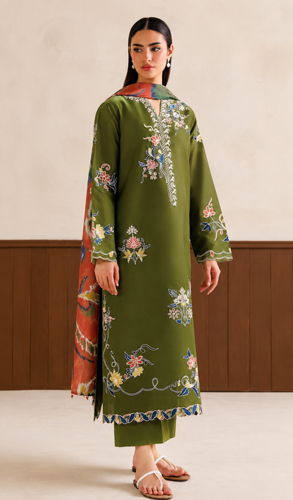 BAROOQUE Premium Dhanak Embroidered 3PCS