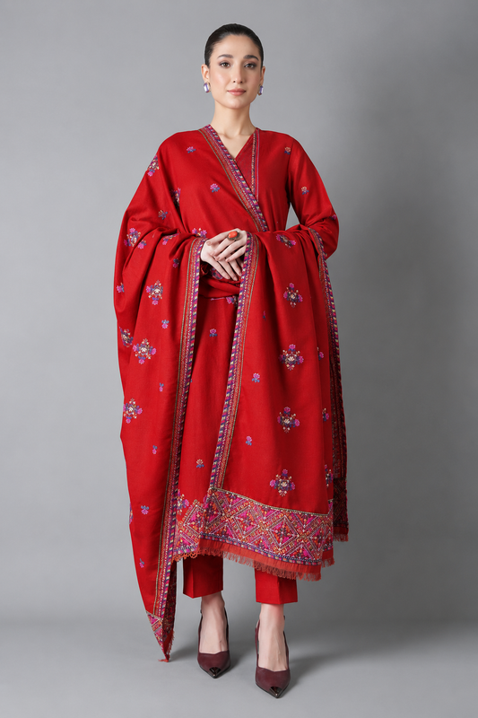 BAREEZE Dhanak Embroidered 3 PCS