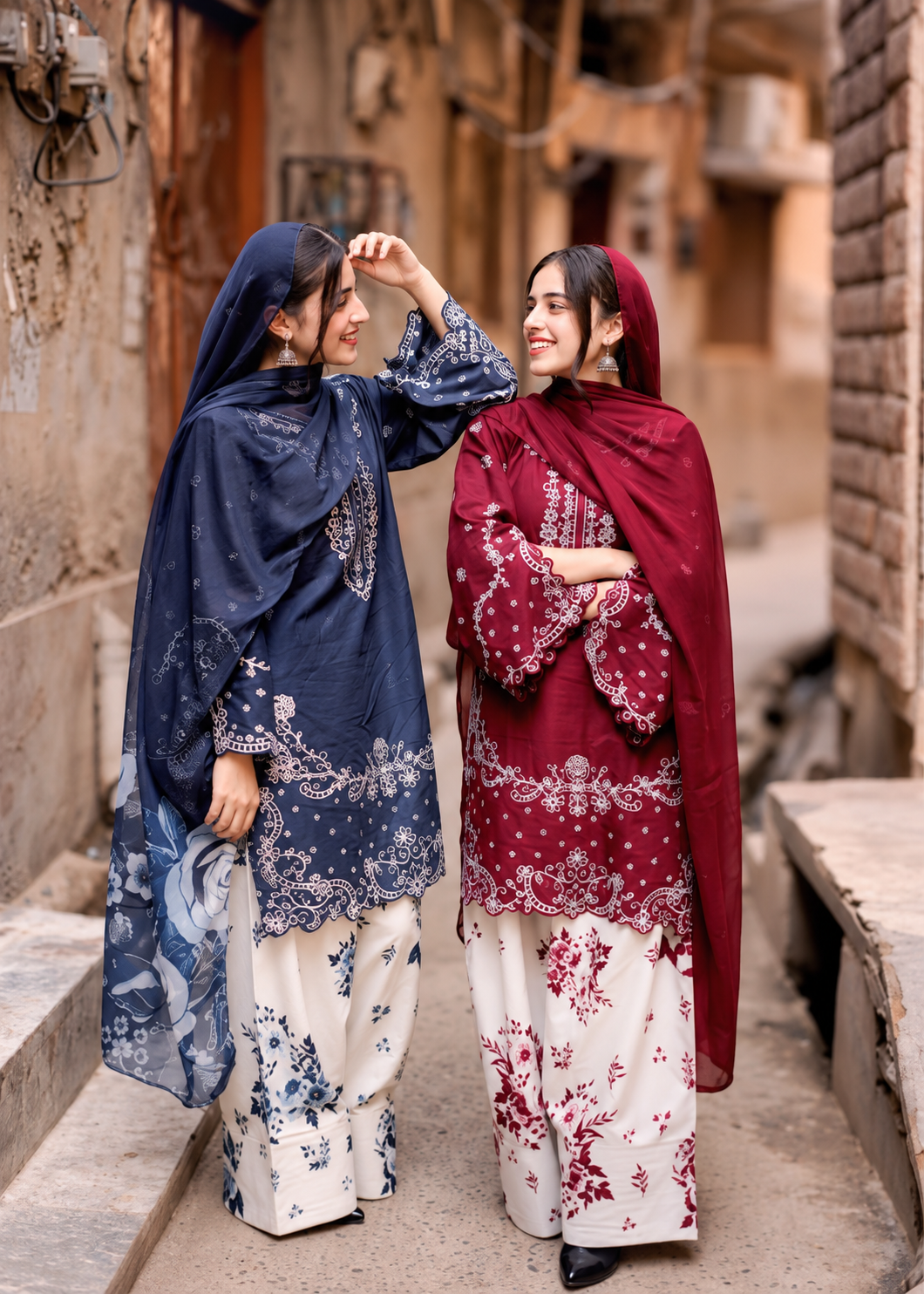 IZNIK  LUXURY SILK EMBROIDERED 3 Pcs
