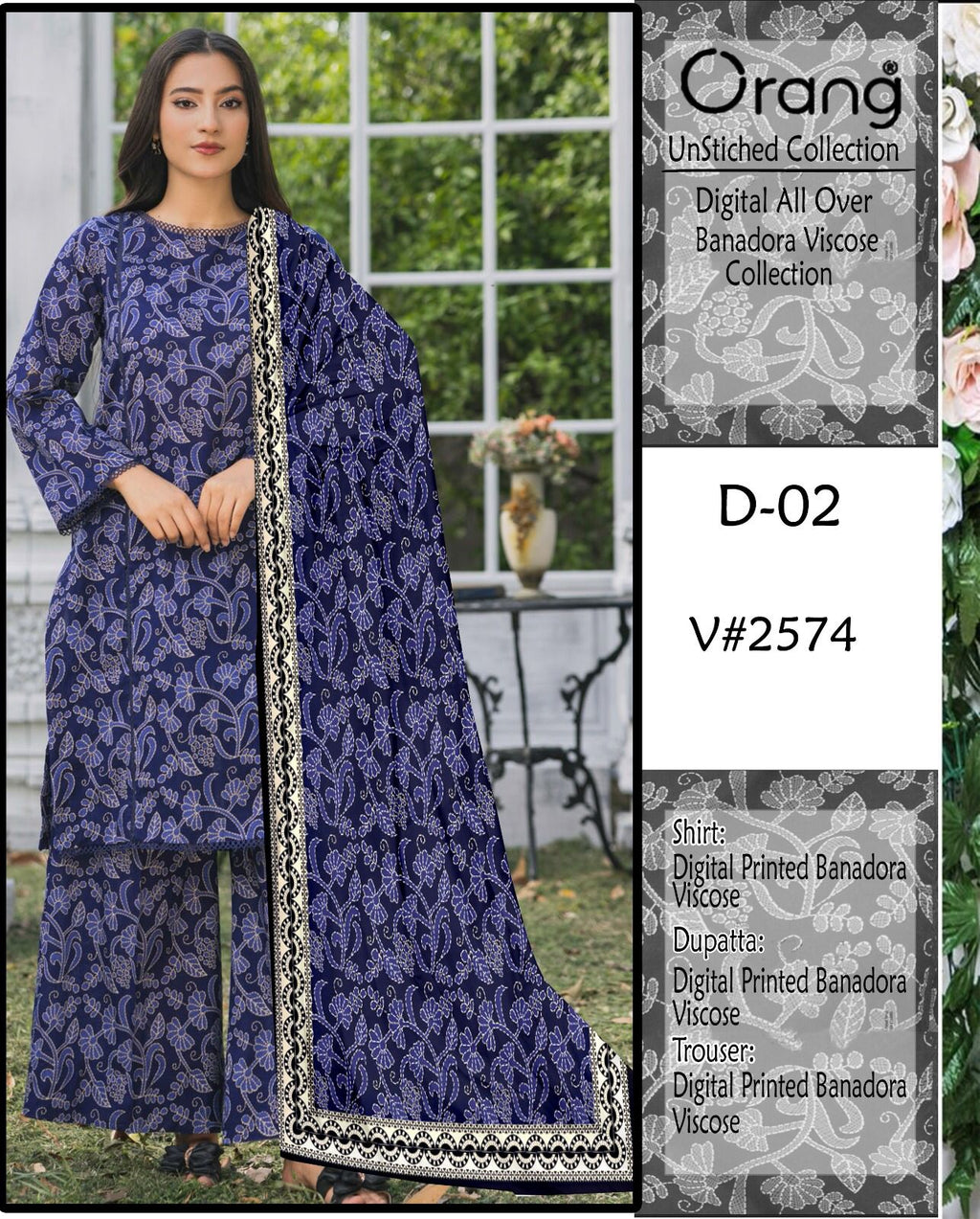 ORANG PRINTED VISCOSE 3 PCS