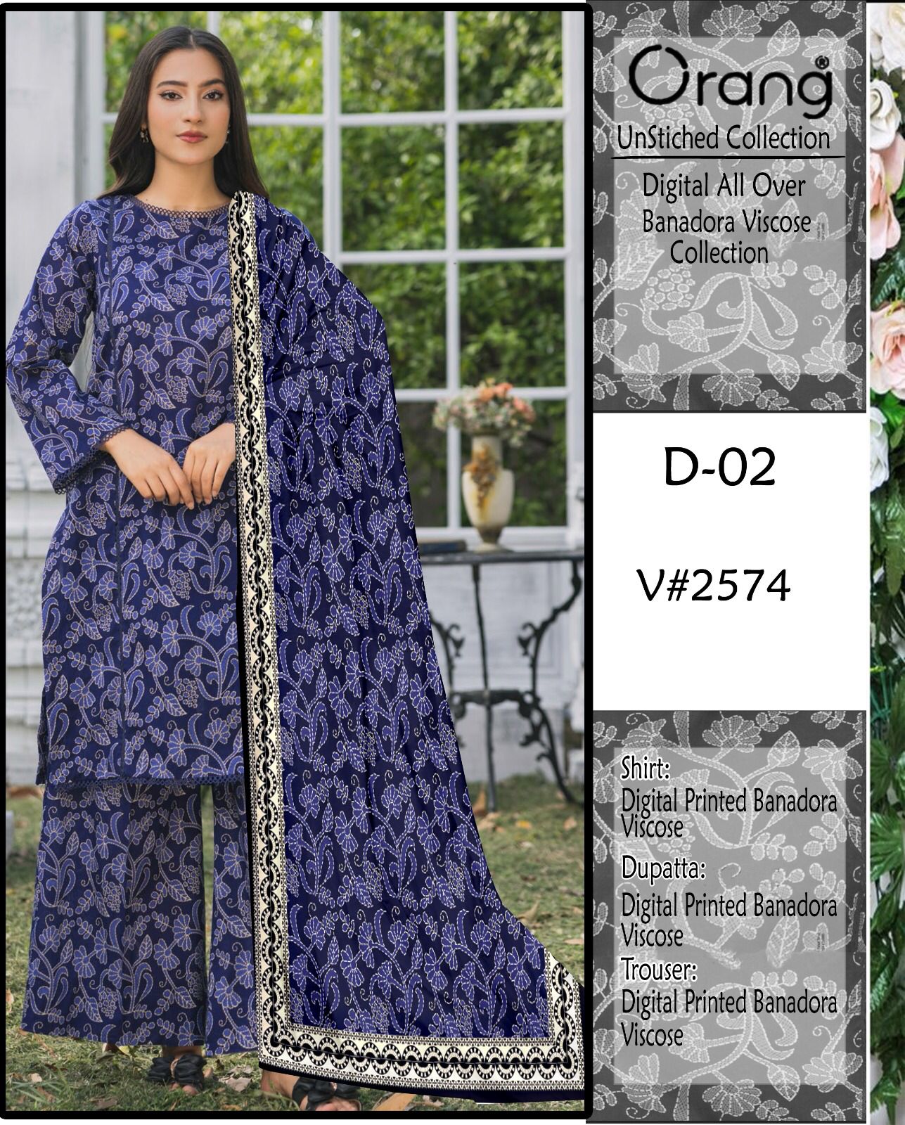 ORANG PRINTED VISCOSE 3 PCS