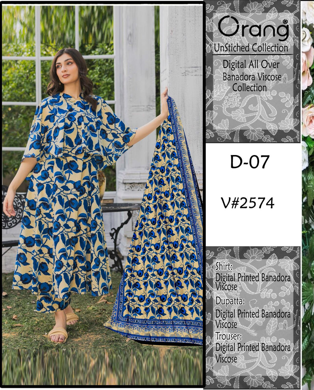 ORANG PRINTED VISCOSE 3 PCS