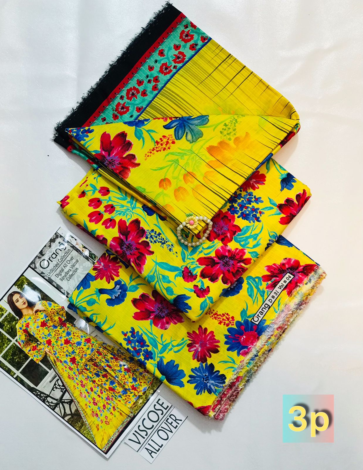 ORANG PRINTED VISCOSE 3 PCS