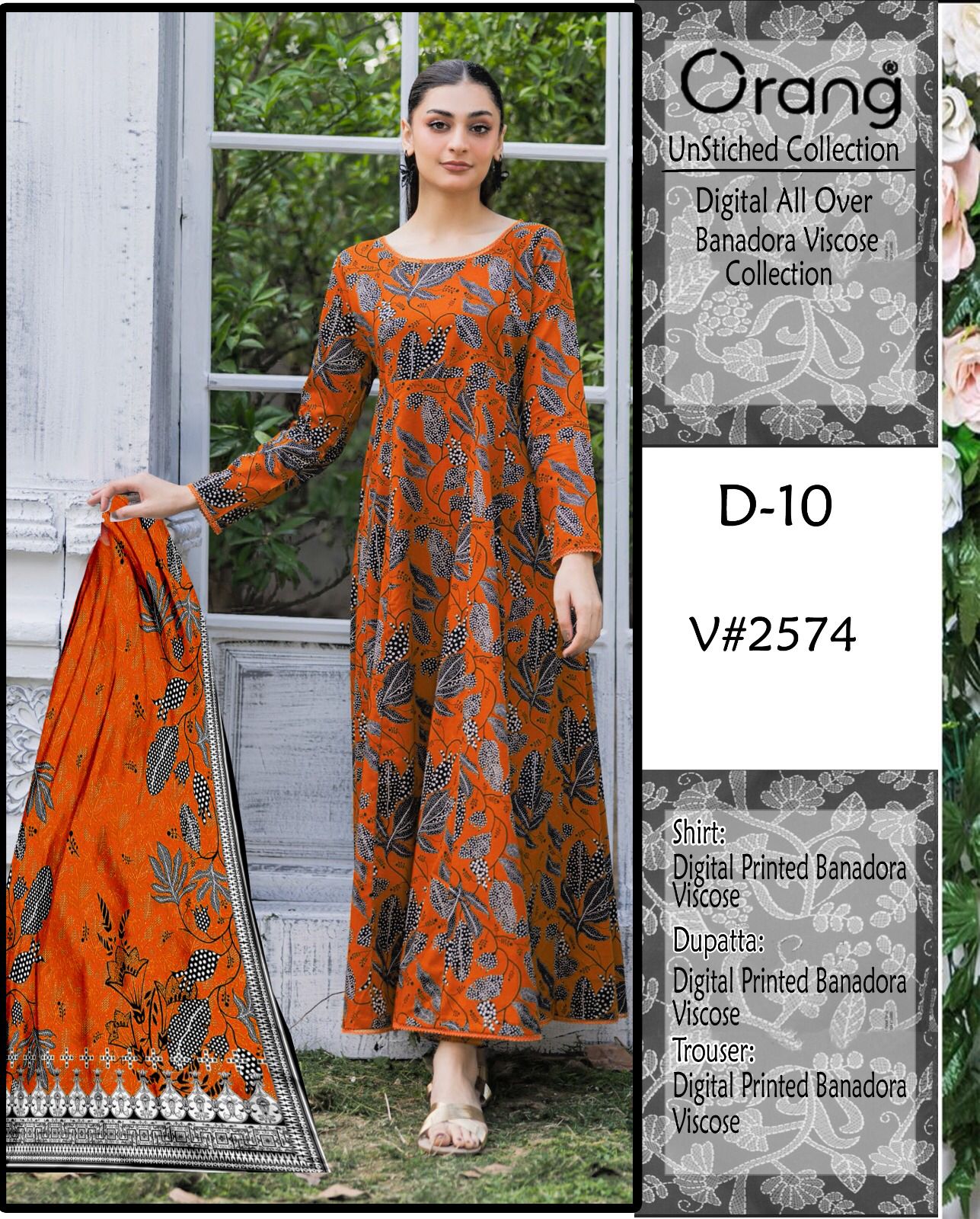 ORANG PRINTED VISCOSE 3 PCS