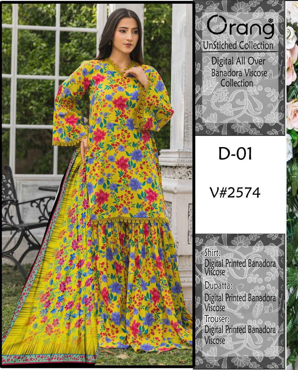 ORANG PRINTED VISCOSE 3 PCS