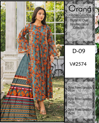 ORANG PRINTED VISCOSE 3 PCS