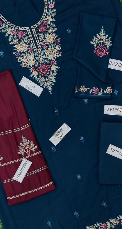 JAZMIN EMBROIDERED 3 PCS