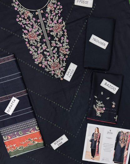 JAZMIN DHANAK EMBROIDERED 3 PCS