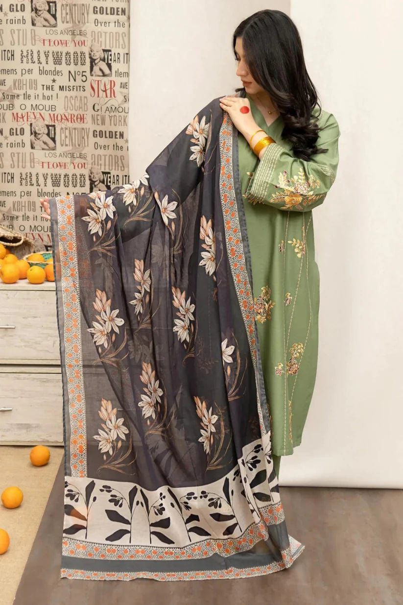 URGE DHANAK EMBROIDERED 3 PCS
