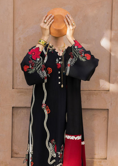 Crimson Dhanak Embroidered 3 PCS