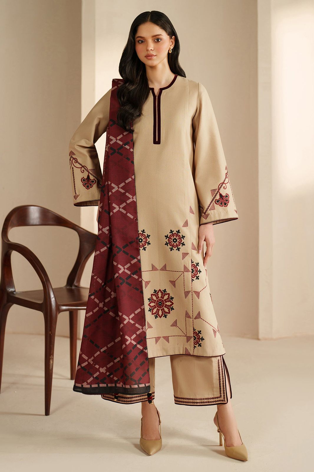 Jazmin Skin Dhanak emb 3 pcs