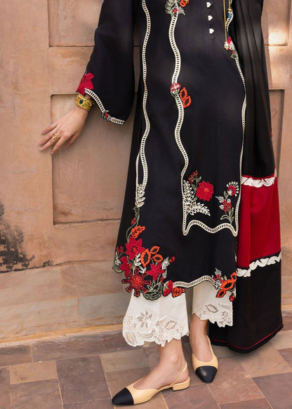 Crimson Dhanak Embroidered 3 PCS