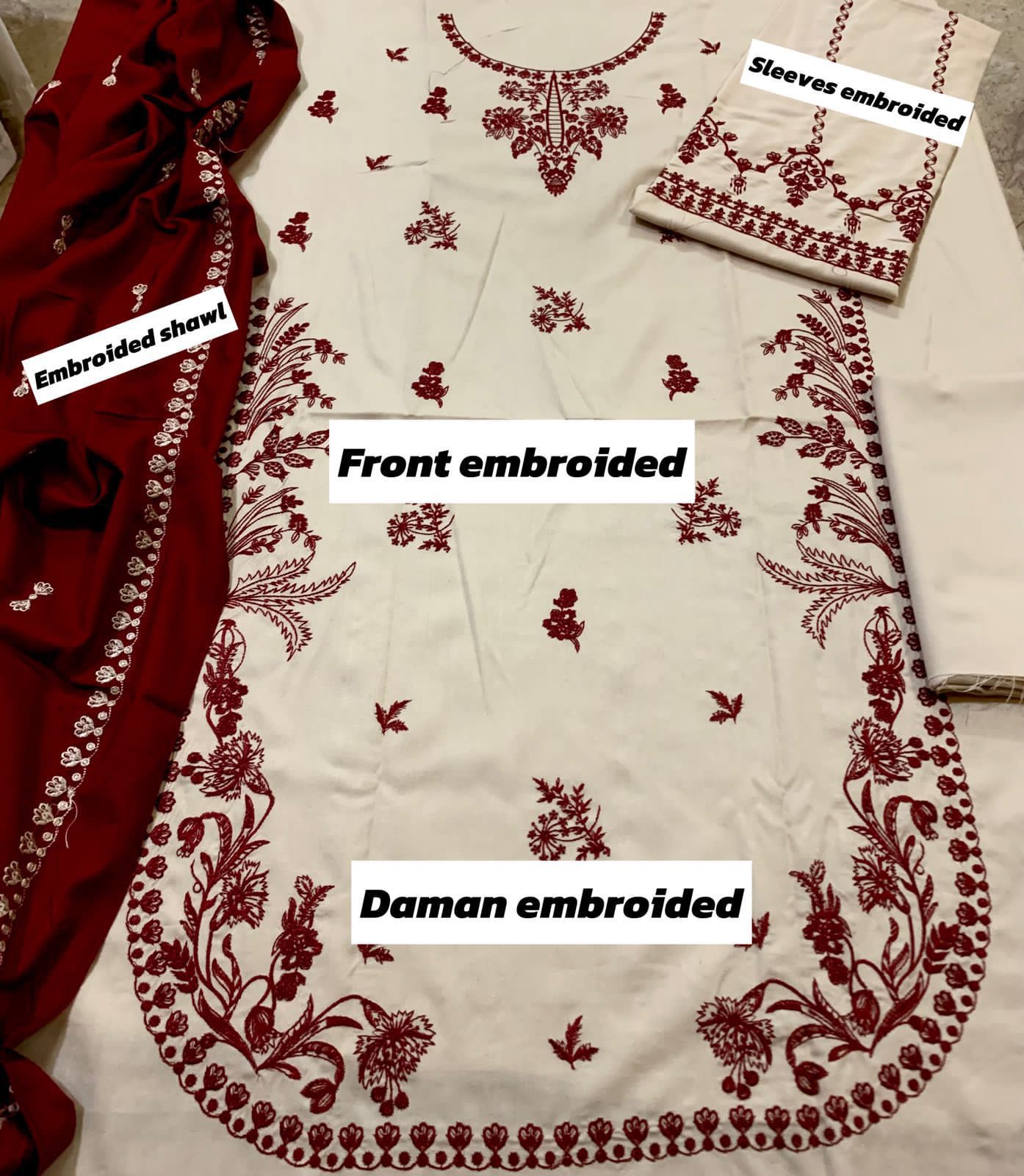 Batik Dhanak Embroidered 3 Pcs