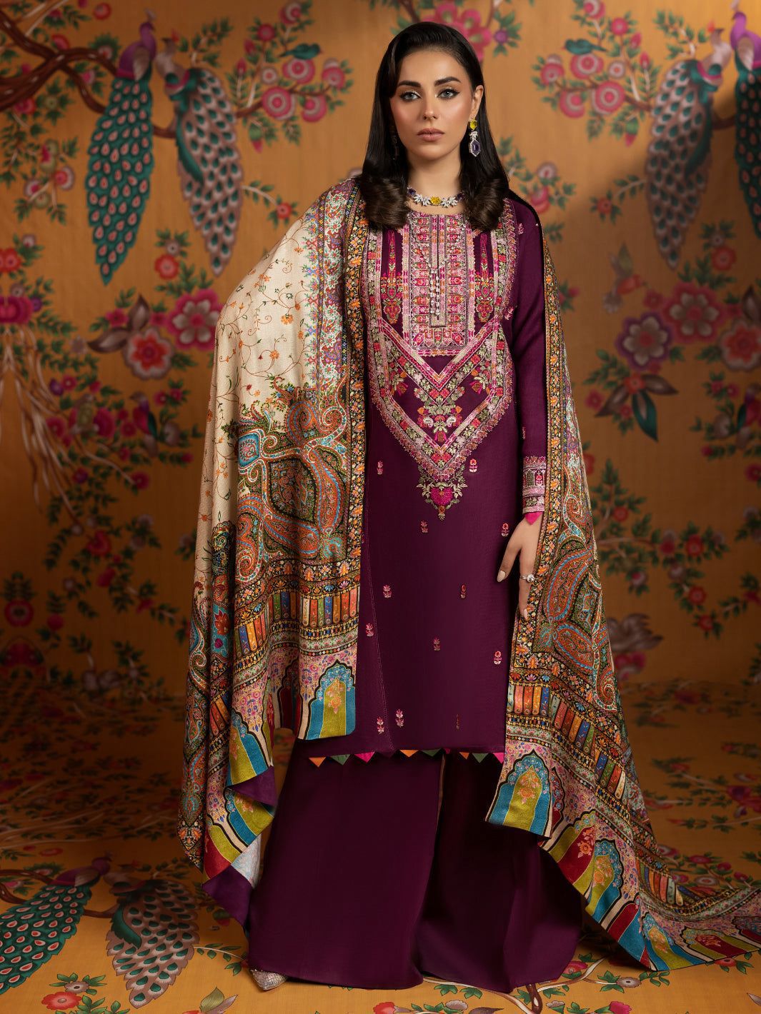 ZaraShahjahan Dhanak Embroidered 3 pcs