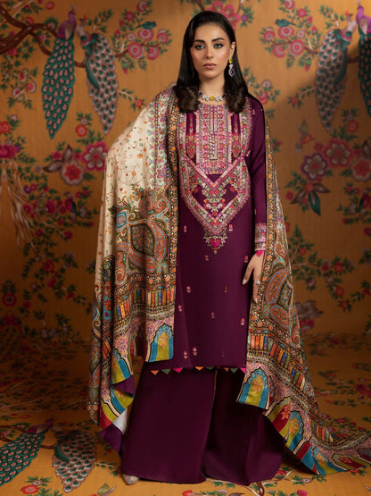 ZaraShahjahan Dhanak Embroidered 3 pcs