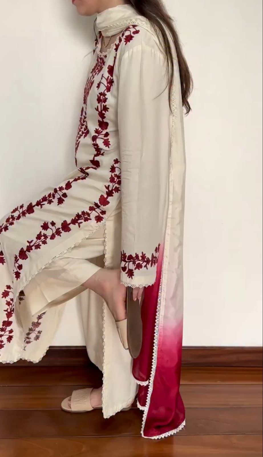 Maria B Dhanak Embroidered 3 pcs