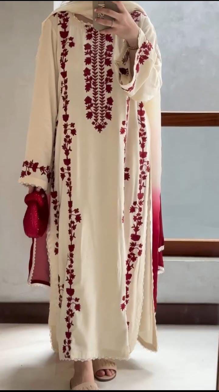 Maria B Dhanak Embroidered 3 pcs