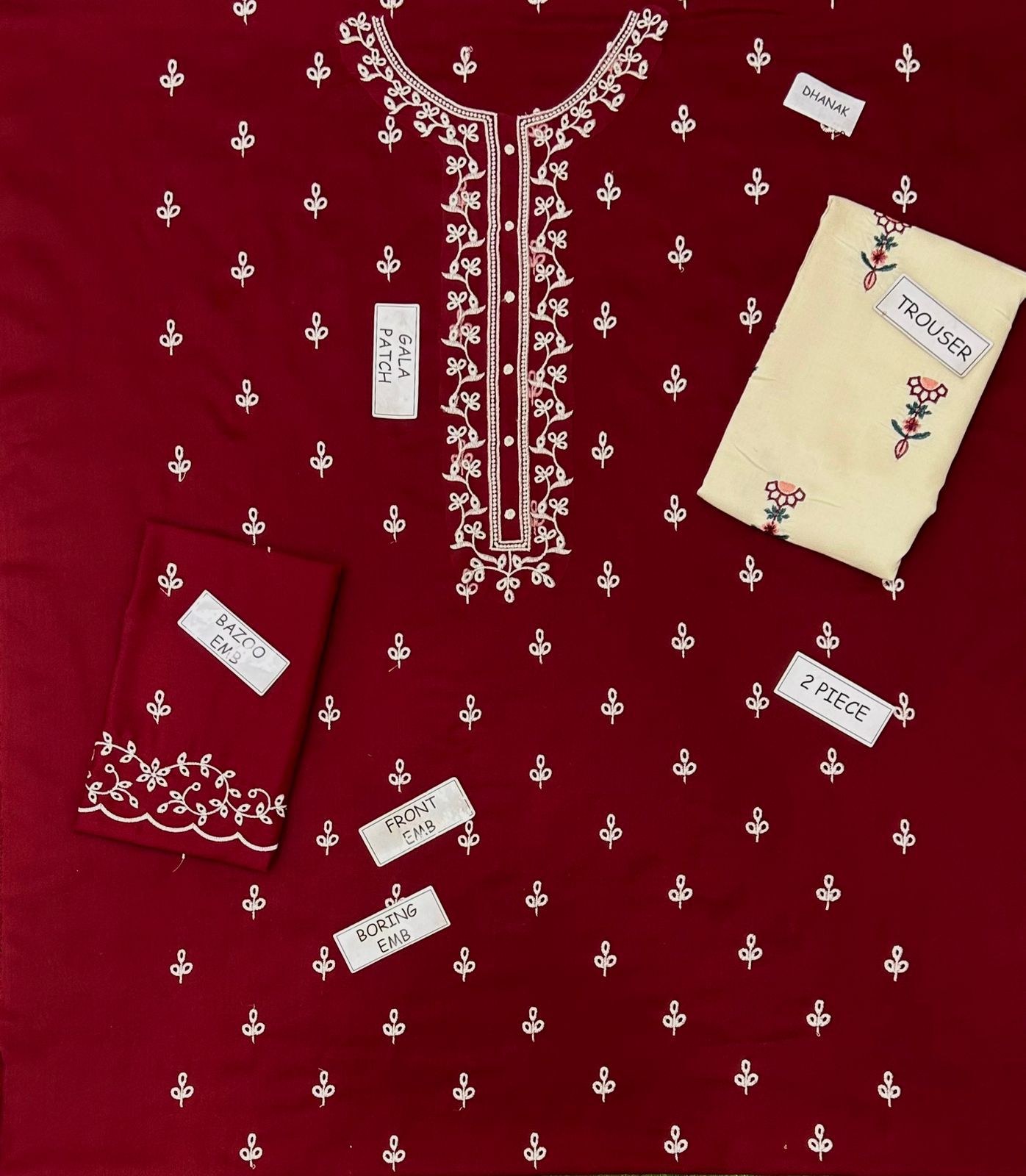 Zohras Dhanak Embroidered 2 pcs