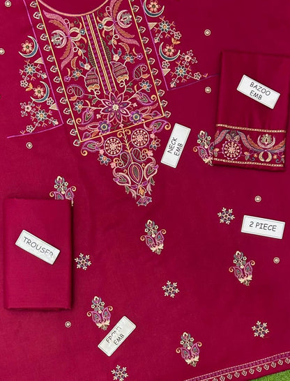 Batik Dhanak Embroidered 2 PCS