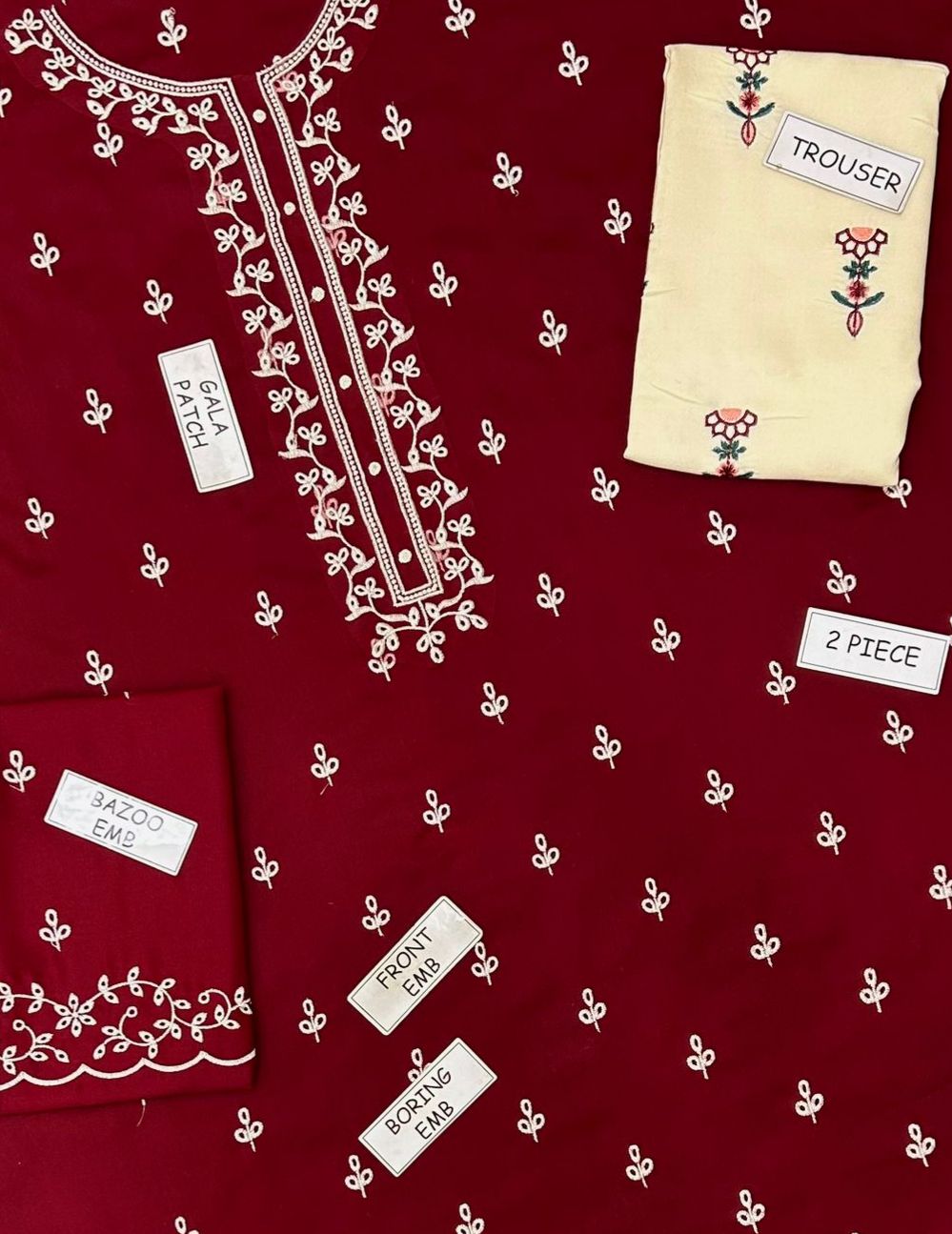 Zohras Dhanak Embroidered 2 pcs