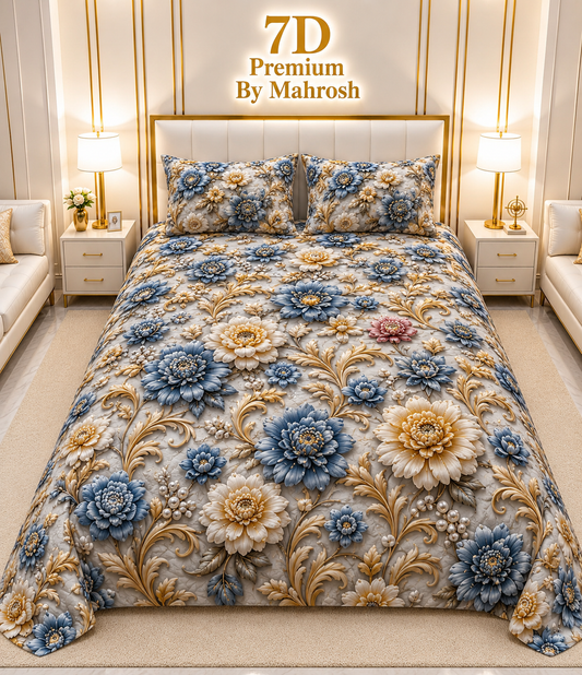MAHROSH 7D Digital Bed Sheet Set #031 | Rs.2500 | Delivery Rs. 350