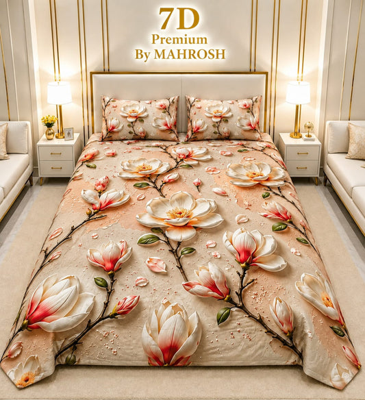MAHROSH 7D Digital Bed Sheet Set #040 | Rs.2500 | Delivery Rs. 350