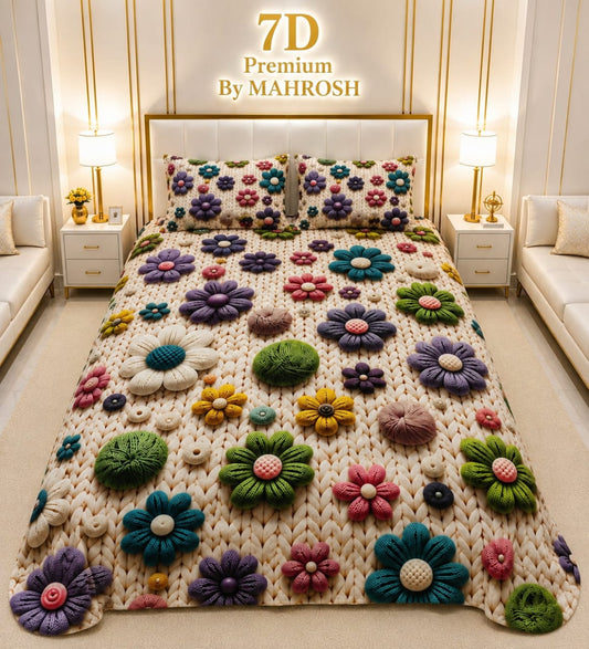 MAHROSH 7D Digital Bed Sheet Set #043 | Rs.2500 | Delivery Rs. 350