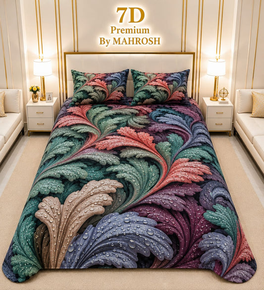 MAHROSH 7D Digital Bed Sheet Set #046 | Rs.2500 | Delivery Rs. 350