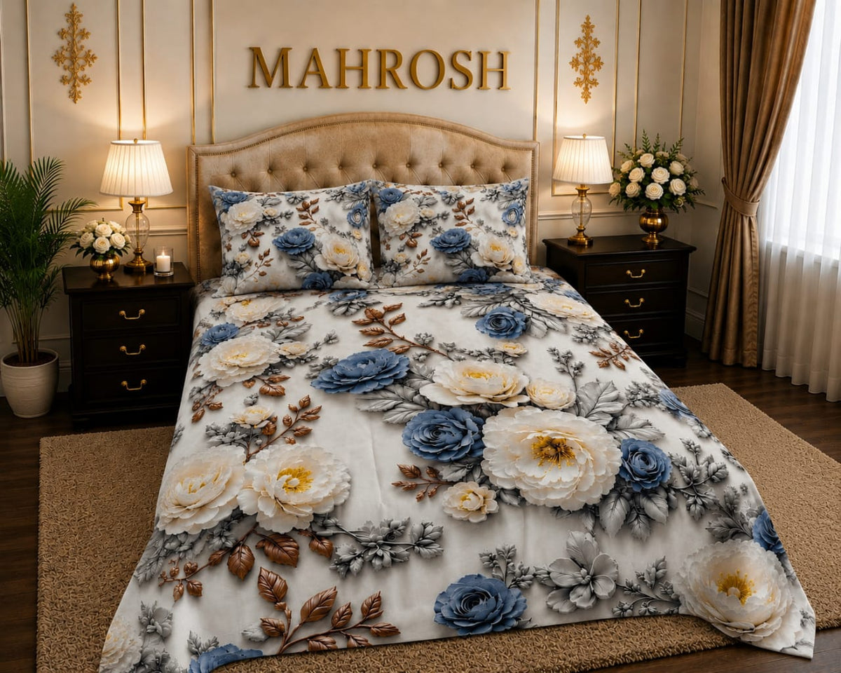 MAHROSH 7D Digital Bed Sheet Set #028 |  Rs. 3,450 | Free Delivery