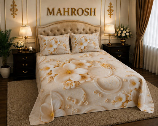 MAHROSH 7D Digital Bed Sheet Set #029 | Rs.2500 | Delivery Rs.350