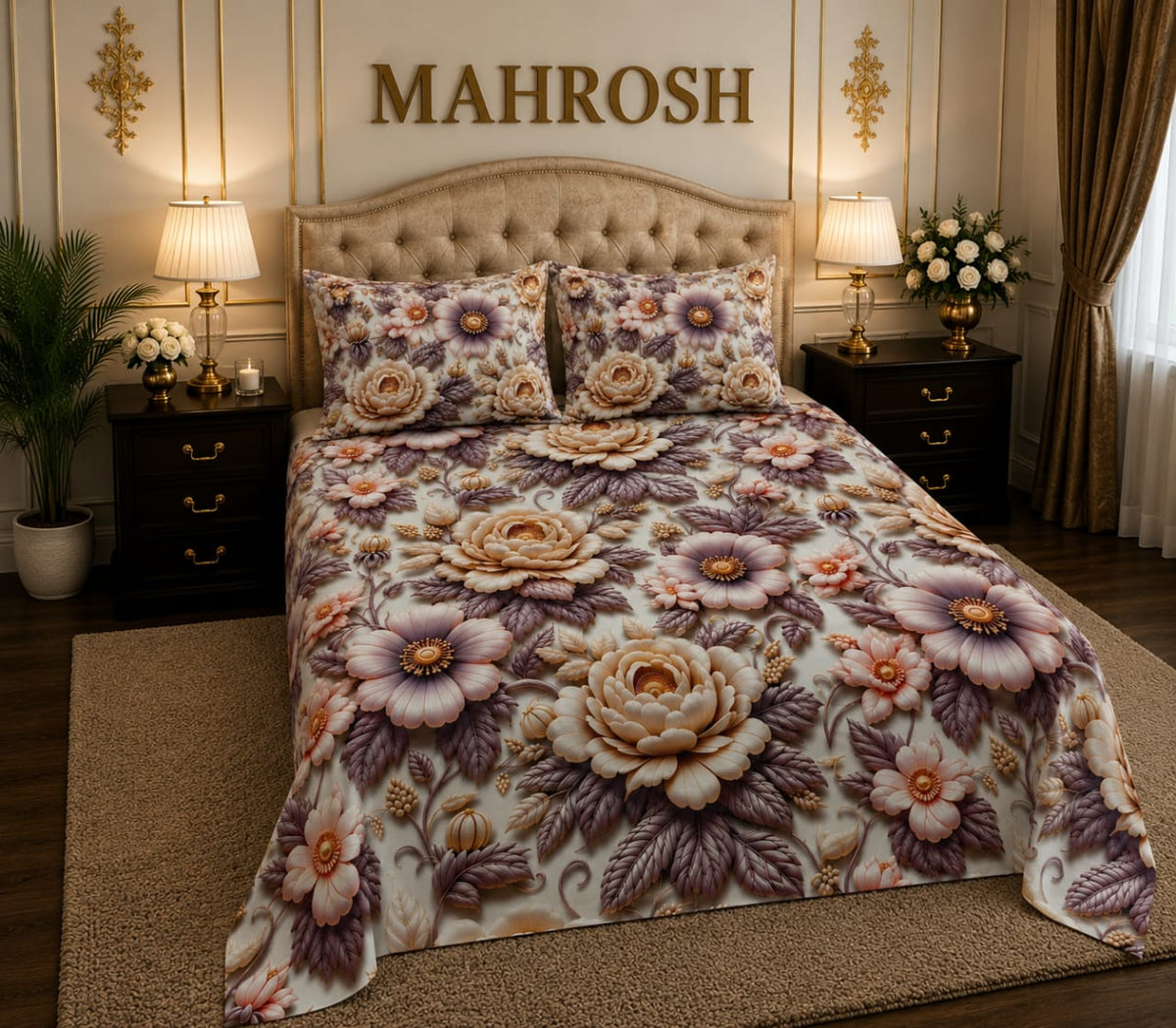 MAHROSH 7D Digital Bed Sheet Set #007 |  Rs. 3,450 | Free Delivery