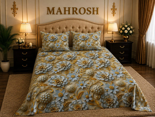 MAHROSH 7D Digital Bed Sheet Set #020 | Rs.2500 | Delivery Rs.350