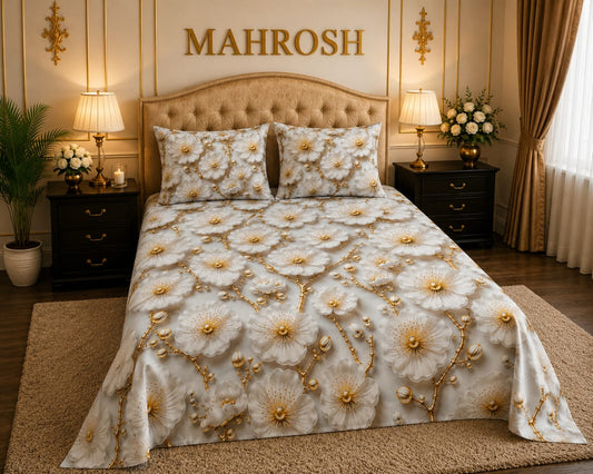 MAHROSH 7D Digital Bed Sheet Set #016 | Rs.2500 | Delivery Rs.350