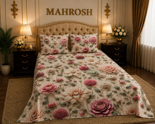 MAHROSH 7D Digital Bed Sheet Set #017 | Rs.2500 | Delivery Rs.350