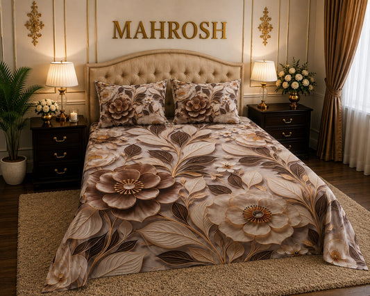 MAHROSH 7D Digital Bed Sheet Set #001 | Rs.2500 | Delivery Rs.350