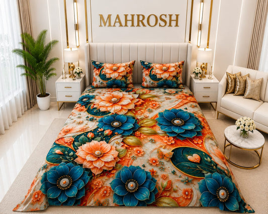 MAHROSH 7D Digital Bed Sheet Set #003 | Rs.2500 | Delivery Rs.350