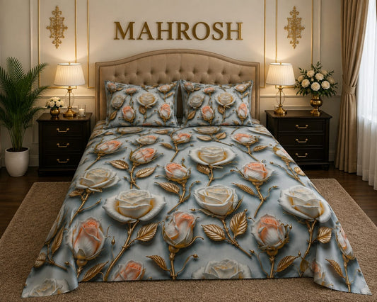 MAHROSH 7D Digital Bed Sheet Set #027 | Rs.2500 | Delivery Rs.350