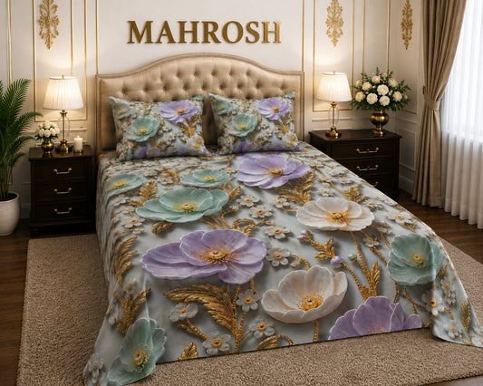 MAHROSH 7D Digital Bed Sheet Set #026 | Rs.2500 | Delivery Rs.350