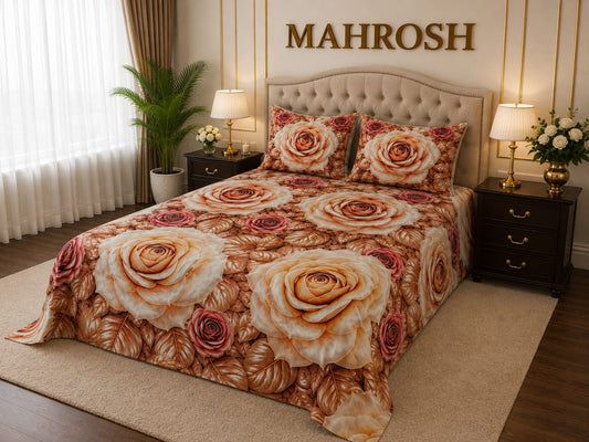 MAHROSH 7D Digital Bed Sheet Set #025 | Rs.2500 | Delivery Rs.350